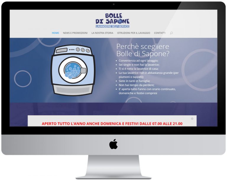 Screenshot del sito web Bolledisapone realizzato da Neweb Studio