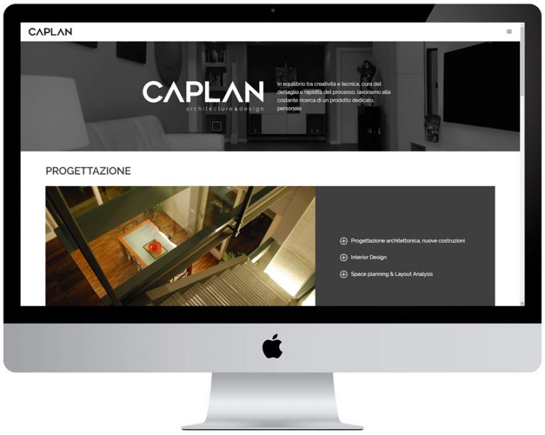 Screenshot del sito web Caplan realizzato da Neweb Studio