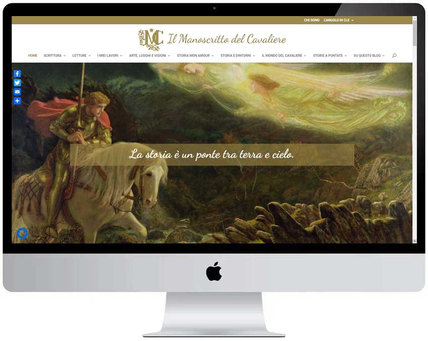 Screenshot del sito web Cavaliere realizzato da Neweb Studio