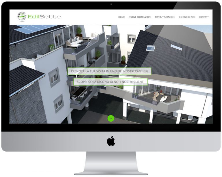 Screenshot del sito web Edilsette realizzato da Neweb Studio