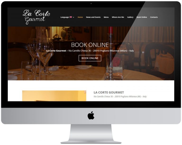 Screenshot del sito web Lacorte realizzato da Neweb Studio