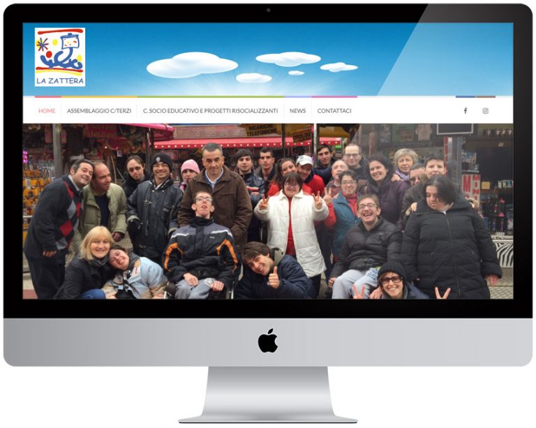 Screenshot del sito web Lazattera realizzato da Neweb Studio