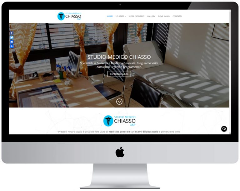 Screenshot del sito web Studiomedicochiasso realizzato da Neweb Studio
