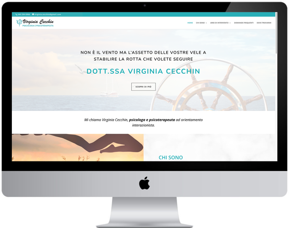 Screenshot del sito web Virginia realizzato da Neweb Studio